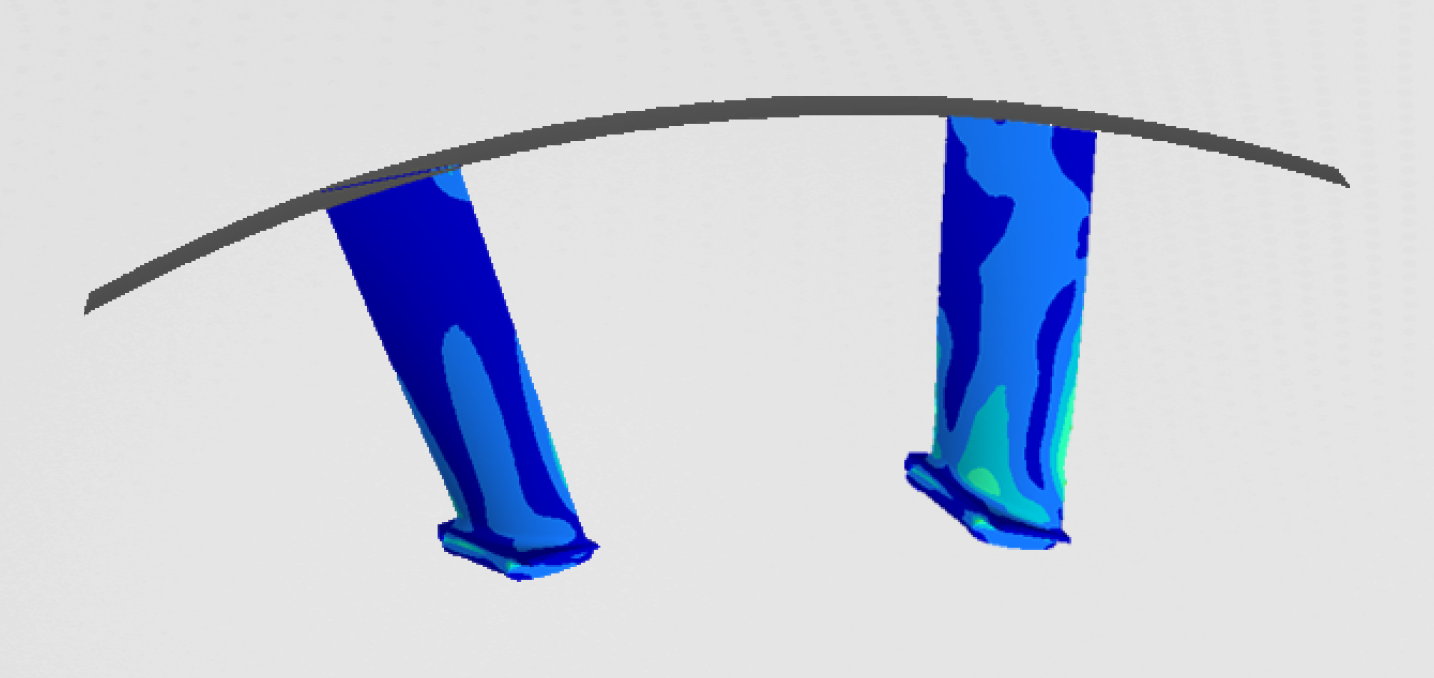 Compressor blade tip-rubbing vibration