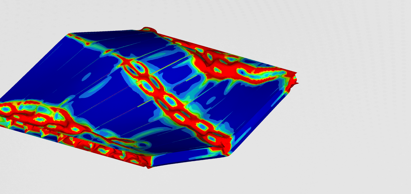 Nonlinear buckling of the reinforced plate