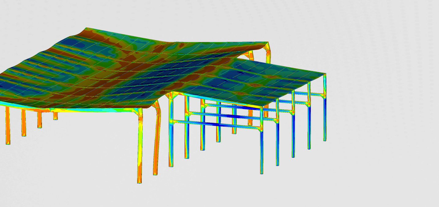 Industrial hall structural integrity during the earthquake