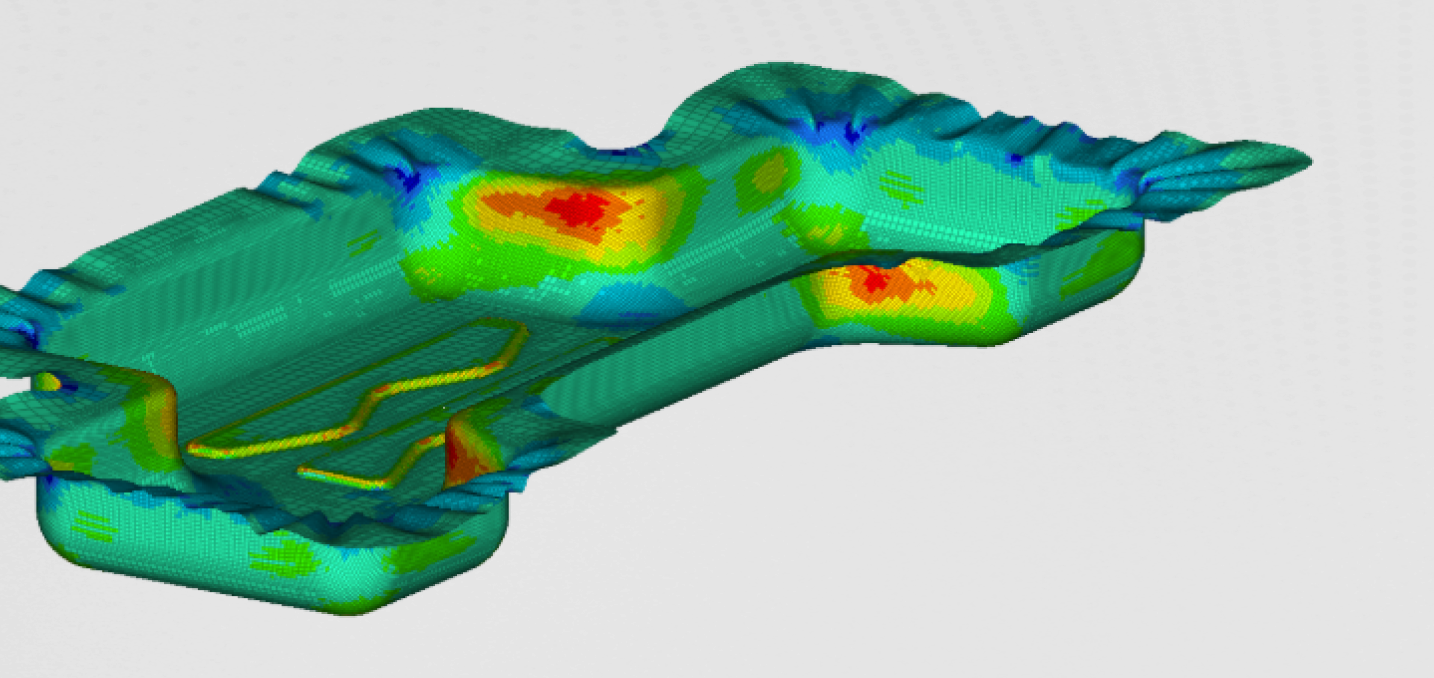 Muffler housing forming simulation